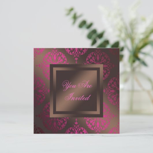 Hot-roze chocolade bruin kaart (Staand voorkant)