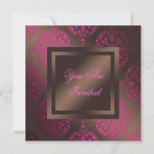 Hot-roze chocolade bruin kaart (Voorkant)