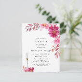 Hot-roze Chrysanthemum Brunch & bubbels Kaart (Staand voorkant)