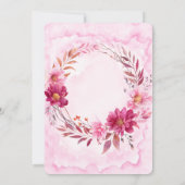 Hot-roze Chrysanthemum-Vrijgezellenfeest Kaart (Achterkant)