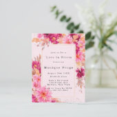 Hot-roze Chrysanthemumliefde bij Bloom Weddenschap Kaart (Staand voorkant)