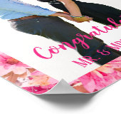 Hot-roze Chrysanthemumliefde in bloom, aangepast Poster (Hoek)