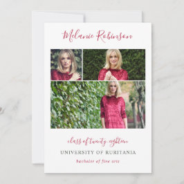 Hot-roze Confetti 3 Aankondiging Afstuderen foto's