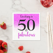 Hot-roze Confetti 50 en Fabulous Custom Script Servet (Insitu)