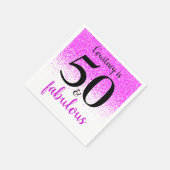 Hot-roze Confetti 50 en Fabulous Custom Script Servet (Hoek)
