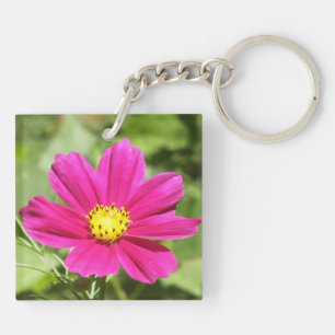 Hot-Roze Cosmos Flower Sleutelhanger