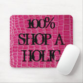 Hot Roze Croc Crocodile Skin Gepersonaliseerde Mou Muismat (Met muis)