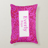 Hot Roze Custom Baby Meisje Naam Kwekerij Decor Accent Kussen (Voorkant(Verticaal))