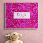 Hot Roze Custom Baby Meisje Naam Kwekerij Decor Poster