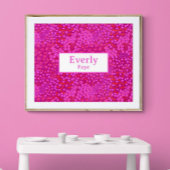 Hot Roze Custom Baby Meisje Naam Kwekerij Decor Poster