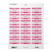 Hot-roze Damask Adresetiketten Etiket (Full Sheet)