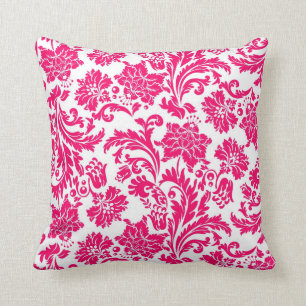 Hot-roze Damask Kussen