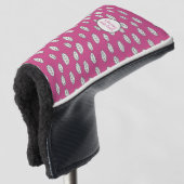 Hot-roze dames Gepersonaliseerde dames Golfhoofddu Golfheadcover (3/4 voorkant)