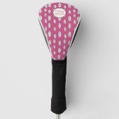 Hot-roze dames op maat golfheadcover (Voorkant)