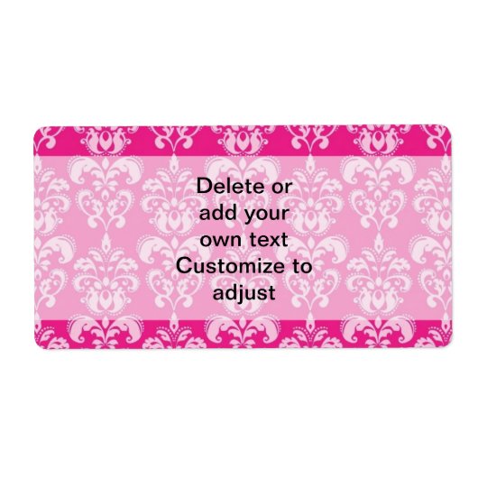 Hot-roze damppatroon etiket (Voorkant)