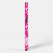 Hot-roze damppatroon iPhone hoesje (Rechterkant)