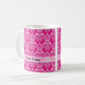 Hot-roze damppatroon koffiemok (Voorkant links)