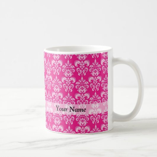 Hot-roze damppatroon koffiemok (Rechts)