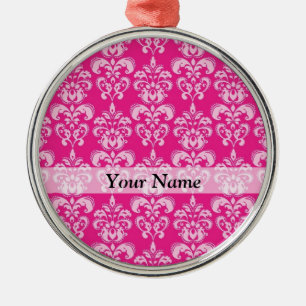 Hot-roze damppatroon metalen ornament