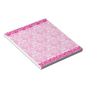 Hot-roze damppatroon notitieblok (Schuin)