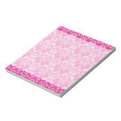 Hot-roze damppatroon notitieblok (Linkerzijde)