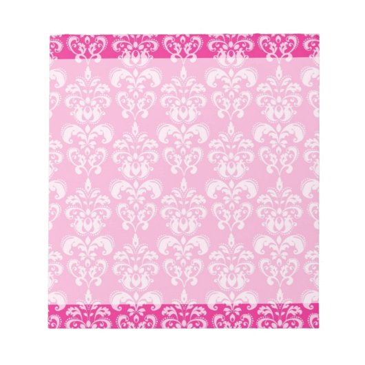 Hot-roze damppatroon notitieblok (Voorkant)