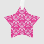 Hot-roze damppatroon ornament (achterkant)