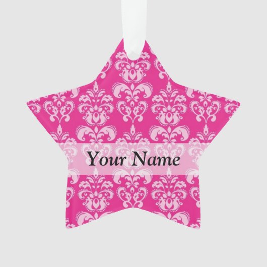 Hot-roze damppatroon ornament (voorkant)