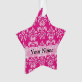 Hot-roze damppatroon ornament (voorkant)