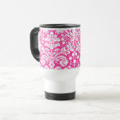 Hot-roze damppatroon reisbeker (Voorkant links)