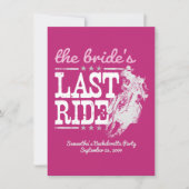 Hot-Roze de laatste ride van de bruid Kaart (Voorkant)