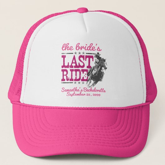 Hot-Roze de laatste ride van de bruid Trucker Pet (Voorkant)