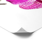 Hot-roze dendrobium orchid - Orchideeën achtergron Poster (Hoek)