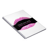 Hot-Roze Diamond Bling Make-up artiest 80 pagina Notitieboek (Rechterzijde)
