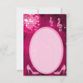 Hot-roze Disco Ball Sparkle Heels Hartelijk dank Bedankkaart (Achterkant)