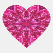 Hot-roze driehoeken hart sticker (Voorkant)