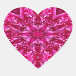 Hot-roze driehoeken hart sticker