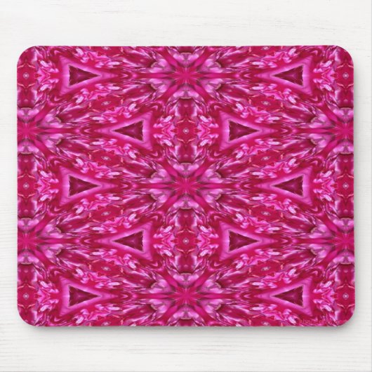 Hot-roze driehoeken muismat (Voorkant)