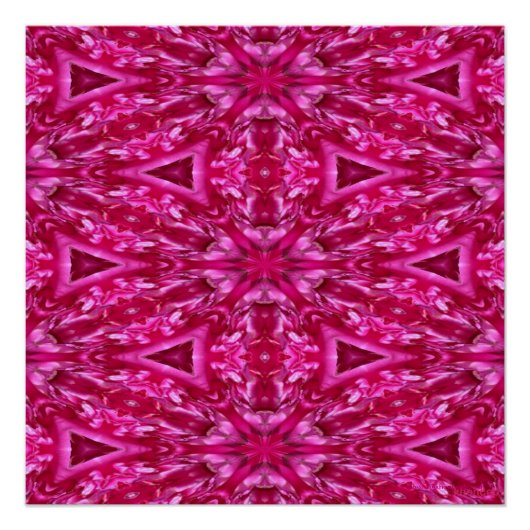 Hot-roze driehoeken perfect poster (Voorkant)