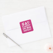 Hot-Roze Eat Sleep Chorus Herhalingsblok Vierkante Sticker (Envelop)