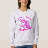Hot roze eenhoorn Loren Brae sweatshirt (Voorkant)
