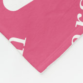 Hot-roze Eenvoudige, aangepaste herhalingsnaam Fleece Deken (Hoek)