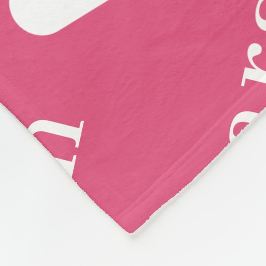 Hot-roze Eenvoudige, aangepaste herhalingsnaam Fleece Deken (Hoek)