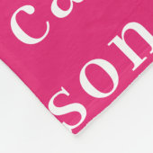 Hot-roze Eenvoudige, aangepaste herhalingsnaam Fleece Deken (Hoek)