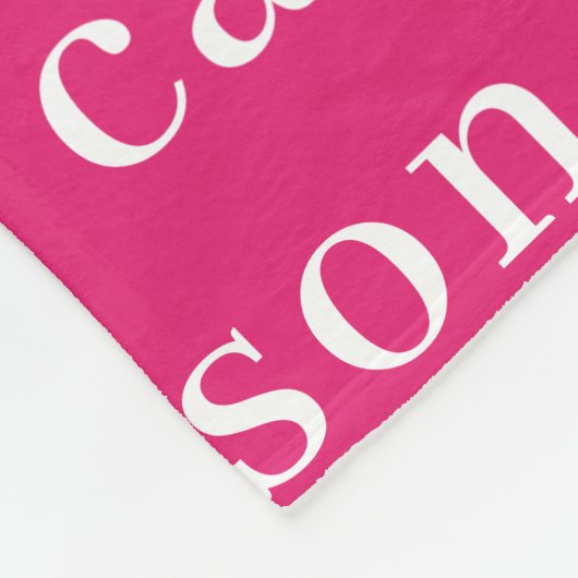 Hot-roze Eenvoudige, aangepaste herhalingsnaam Fleece Deken (Hoek)