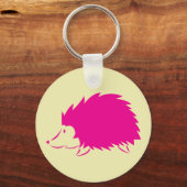 Hot-roze egel sleutelhanger (Voorkant)