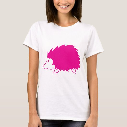 Hot-roze egel t-shirt (Voorkant)