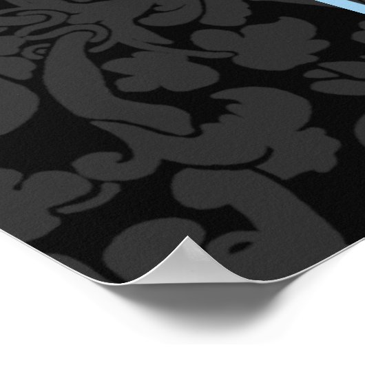 Hot-roze Eiffeltoren in faux-glitter Poster (Hoek)