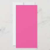 Hot roze elegante minimalistische fotokalender save the date (Achterkant)