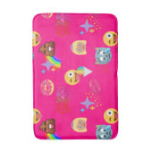 Hot roze emoji badkamer badmat badmat (Voorkant Verticaal)